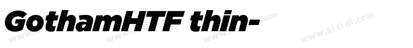 GothamHTF thin字体转换